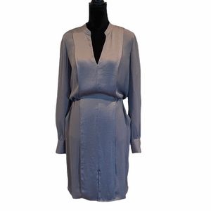 BCBGmaxazria neutral grey long sleeve pullover elastic waist dress size medium